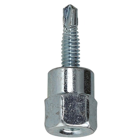 Dottie Rod Hanger, Steel, 1/4 in-20 x 1 in Size, 1" L, Carbon Steel Zinc Plated, 100 PK SSM14B